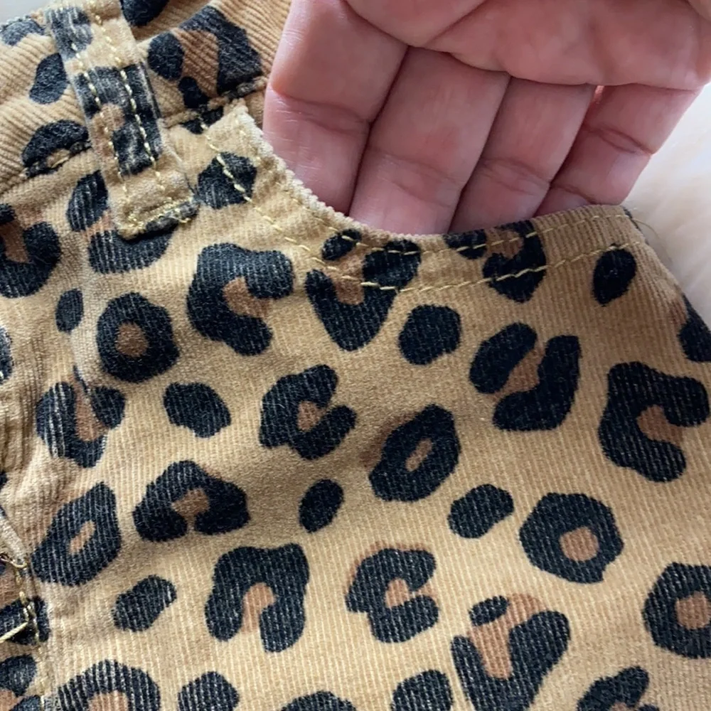CAT & JACK Leopard Print Corduroy Skirt Sz XS/4-5